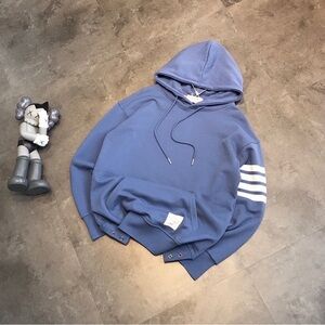 THOM BROWNE blue hoodie